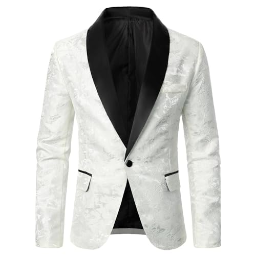 Thatrich Mens White Suit Jacket Casual Business Blazer Formal Tuxedo One Button Jacket Wedding Party Suits Fall Winter Coats2