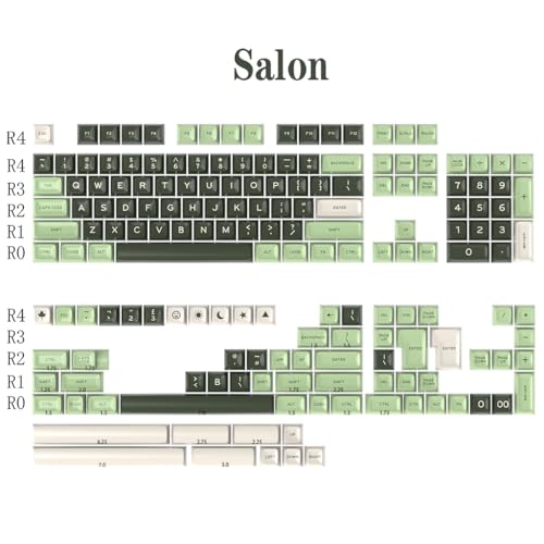 Image of Guffercty kred SA Profile PBT Keycaps,173 Set Double Shot Durable Keycaps for Custom Mechanical Keyboard Mod Fit 60% 100% Layout for Gamers Typists (Salon Style)