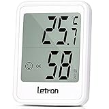 Der Temperaturbereich liegt zwischen -4 Grad und 30 Grad derFeuchtigkeitsbereich zwischen 10% und 99%. Schalten Sie die Einheit mit nur einem Fingertipp zwischen Fahrenheit und Celsius um. Das Thermometer hat ein klares LCD-Display und zeigt Echtzeit- und Temperatur- / Feuchtigkeitsmesswerte sowie die Uhrzeit auf dem LCD-Bildschirm deutlich an, sodass Sie die großen und dicken Ziffern auch aus weiter Entfernung klar ablesen können.
