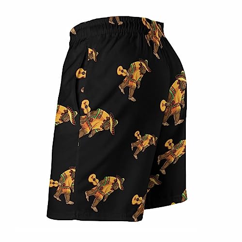 Bigfoot Sasquatch Mexican Mens Swim Trunks Quick Dry Beach Shorts Casual Sports Board Shorts Swimwear with Pocket4