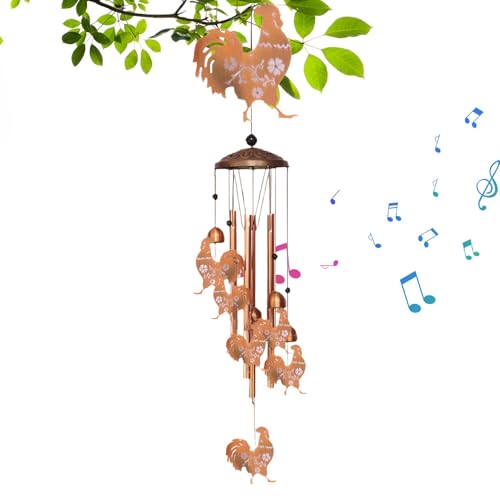 Windspiele Hahn für den Außenbereich, Hahn – Gartendeko Hahn aus...