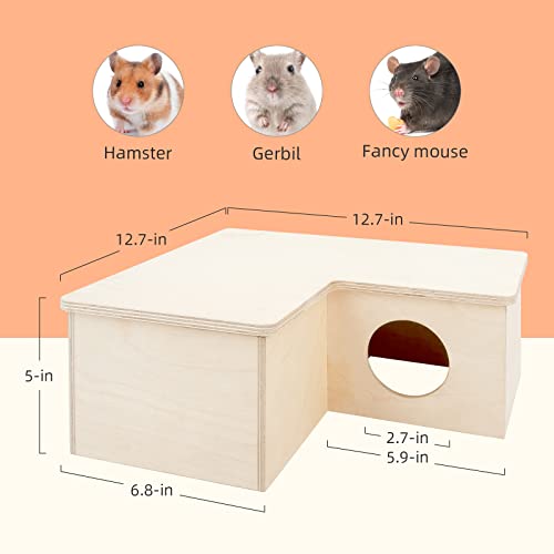 Niteangel Multi-Chamber Hamster House Maze: - Multi-Room Hideouts & Tunnel Exploring Toys For Hamster Gerbils Mice Lemmings (3-Room Large) #TOP1