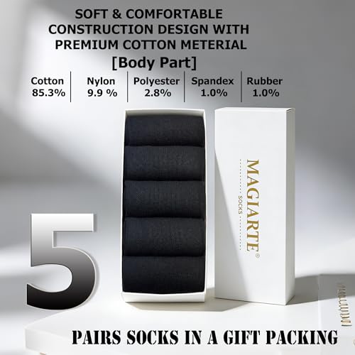 Image of MAGIARTE Womens Mini Crew Ankle Socks Athletic Casual Cotton Socks for Women