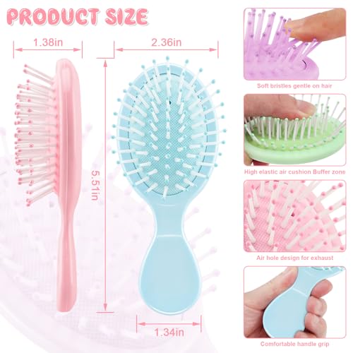 Cepillo de pelo mini antitirones HOSAFON con cerdas suaves que evitan la rotura 2