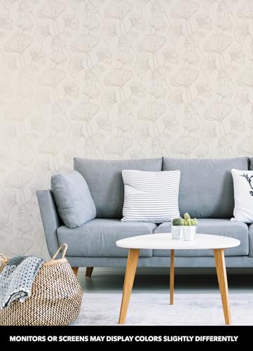 NuWallpaper Silver Hikarigaoka Peel and Stick Wallpaper, NUS3578