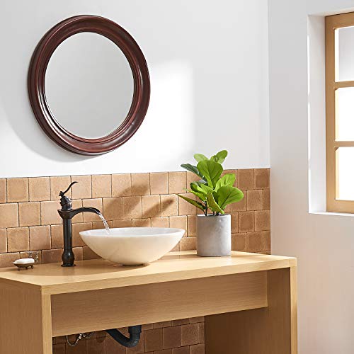 Bwe Vessel Sink Faucet Oil Rubbed Bronze Waterfall Farmhouse Rustic With Pop Up Drain Assembly And Supply Hose Lead-Free Single-Handle Single Hole Bathroom Faucet Vanity Lavatory Mixer Tap Tall Body #TOP2
