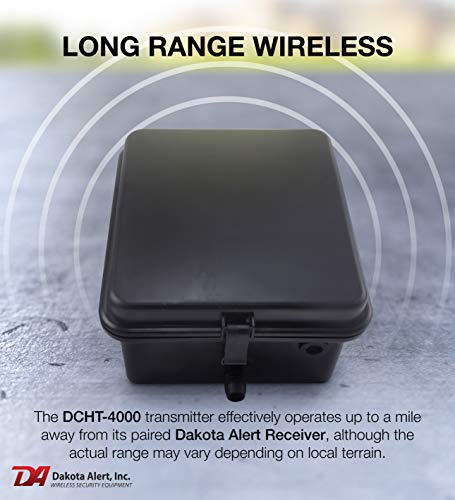 Image of Dakota Alert DCHT-4000 Rubber Hose Driveway Alarm Sensor - Wireless Vehicle Detection Transmitter with 25-FT Hose, 1-Mile Range, Compatible with Dakota Alert 4000 Series Receivers