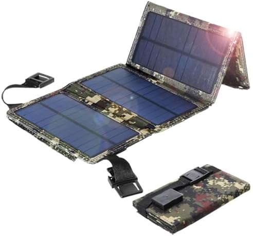Banco de energia solar portátil de 10 W/5,5 V/1,2 A com 4 painéis...