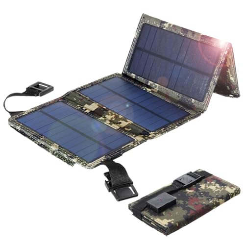 Banco de energia solar portátil de 10 W/5,5 V/1,2 A com 4 painéis...