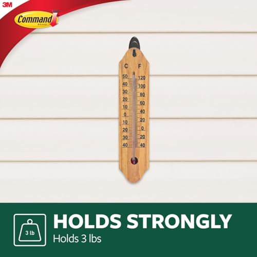 Image of Command Outdoor Terrace Hooks, 2 Hooks and 4 Strips, Damage-Free Hanging Wall Hook for Hanging Outdoor Wall Decor with Weather Resistant Strips, Holds up to 3 lb (Pack of 9)