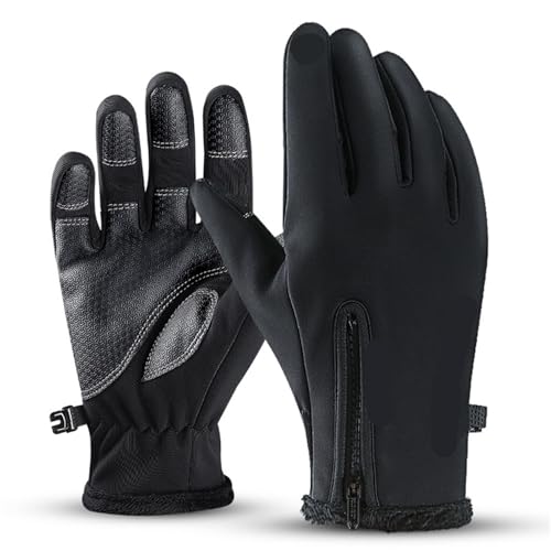 Guantes Moto Guantes de Moto, guantes de Moto, guantes térmicos de invierno con forro polar, guantes impermeables for pantalla táctil, guantes antideslizantes for montar en Moto Guantes Moto Hombre(XL