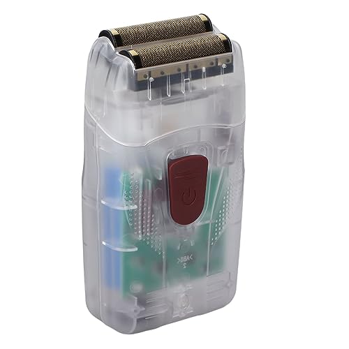 Cordless Shaver, Waterproof Men Electric Razor Transparent Shell USB Charging for Home for Travel