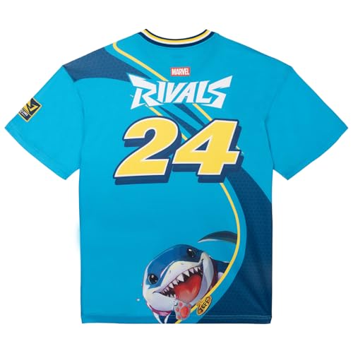 Marvel Rivals Men's Graphic Short Sleeve Mesh T-Shirt Navy Medium - image 2