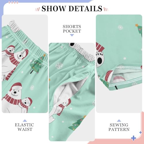 ZZXXB Parent and Child Bear Boys Long Pants Soft Trousers Elastic Waist Kids Lounge Bottoms with Pockets S-XL4