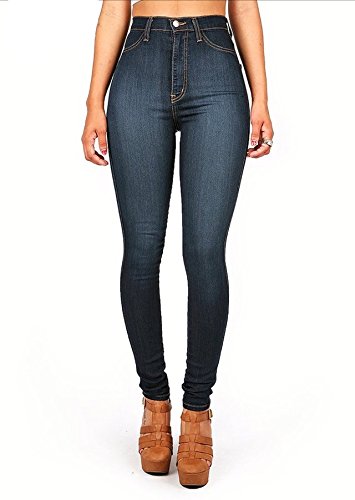 Vibrant Women's Super Stretch High Rise Skinny Jeans Ep88 Dstone 13 #TOP1