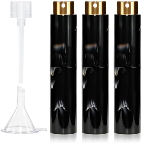 Vitog Refillable Perfume Atomizer, Marble Travel Spray Bottle, 3PCS, 10ML