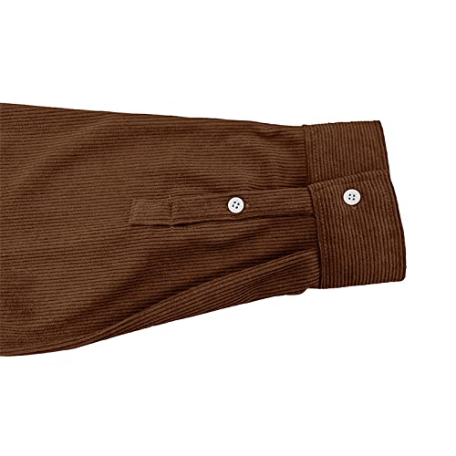 Heren Effen Kleur Retro Shirt Modieus Informeel Eenvoudig Dagelijks Trend Comfortabel Persoonlijkheid Veelzijdig revers Overhemd met enkele rij knopen - Afbeelding 5