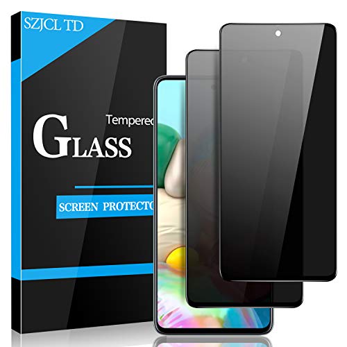 [2 Pack] Samsung Galaxy A71/A72 Privacy Screen Protector 4G/ 5G, 9H Tempered Glass Anti-Spy Screen [Anti-Scratch] [Bubble Free] [Full Coverage] [Case Friendly] For Galaxy A71/A72 | Galaxy S10 Lite | Galaxy Note 10 Lite #TOP14