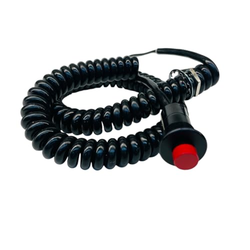 Red Snap Action Corded Momentary Button