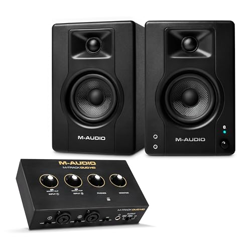 Moniteurs de studio M-AUDIO BX4 pour le podcasting et le streaming en haute définition