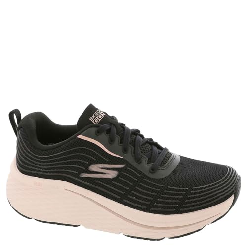 Image of Skechers Women's Max Cushioning Elite 2.0 Sneaker, Black /Rose Gold, 6.5