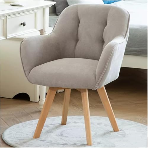 Fauteuil pivotant velours gris chaise bureau design sans roulette - 2