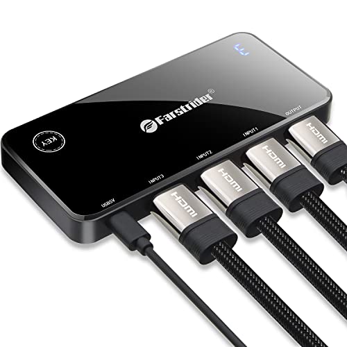 Hdmi Switch 3 In 1 Out Hdmi 2.0 4K@60Hz Switcher Splitter,4K Hdmi Switch Box Hub With Remote Supports 4K 3D 1080P Hdcp2.2,Monitor Switch Compatible With Apple Tv Ps5 Ps4 Xbox Fire Stick Blu-Rayplayer #TOP3