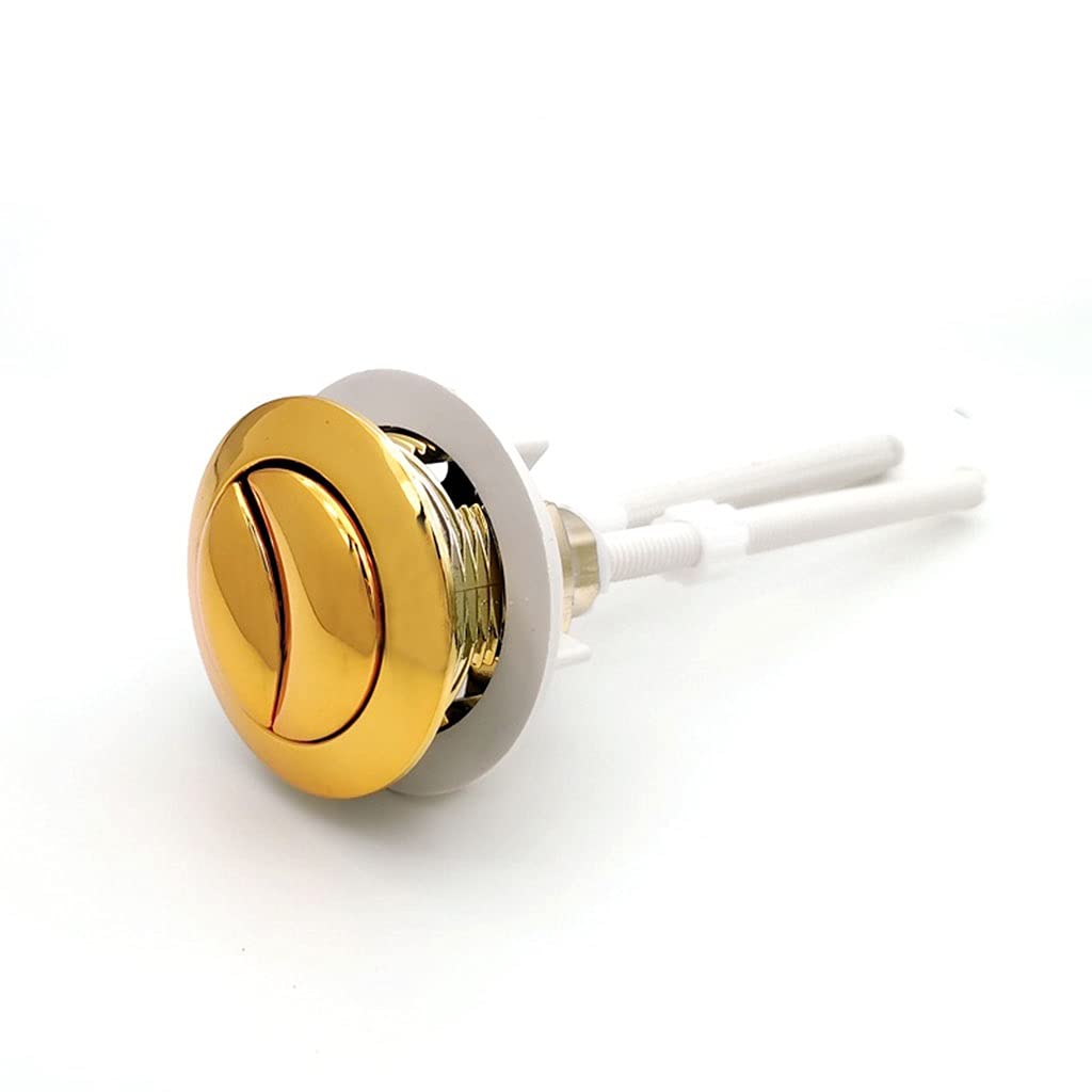 Dual-Button Toilet Flush Mechanism， Dual Flush Toilet Tank Push Button - 38mm Round Gold Color Bathroom Accessories