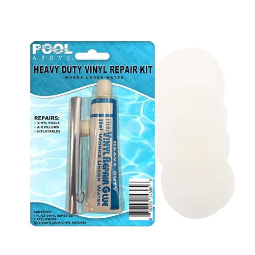 Pool Above Repair Kit for Inflatable Furniture | Vinyl Glue | Clear Vinyl Patches