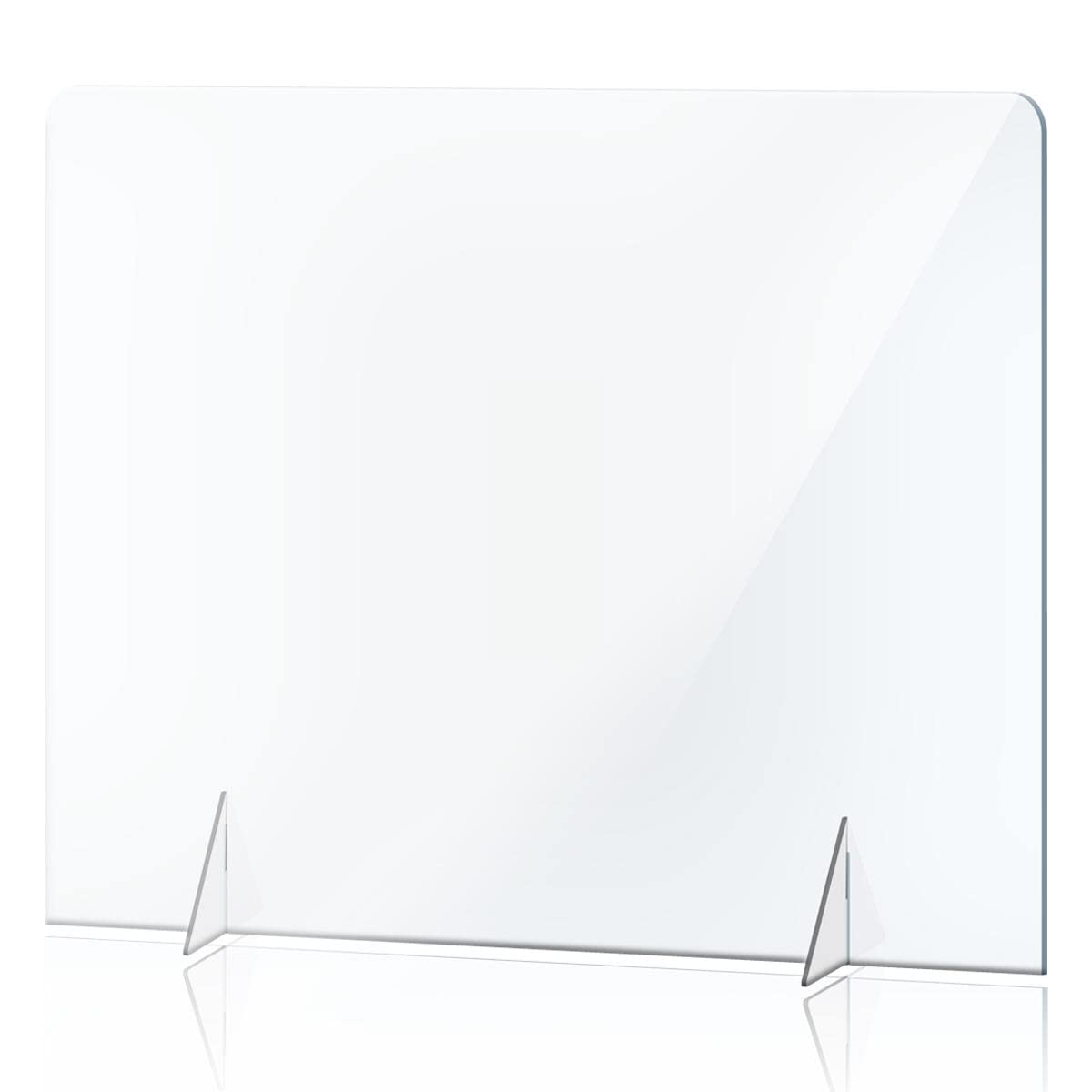 Buy NO Cutout Sneeze Guard for Counter and Desk NO Hole Freestanding