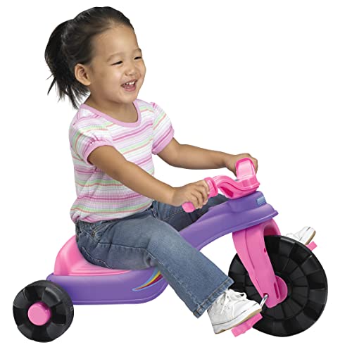 American Plastic Toys Kids’ Sweet Petite Trike, Pink, Durable Plastic, Stabilizing Metal Axles, Develops Balance and Motor Skills, Outdoor Tricycle, for Ages 18 Months to 4 Years Old