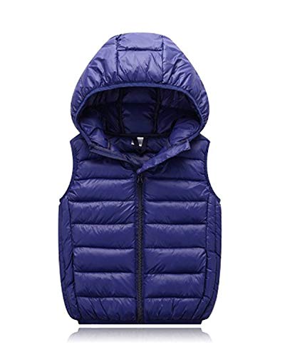 Niños Niños Niñas Chalecos Calentadores corporales con Capucha Chaleco Acolchado sin Mangas Chalecos de Invierno Chaleco