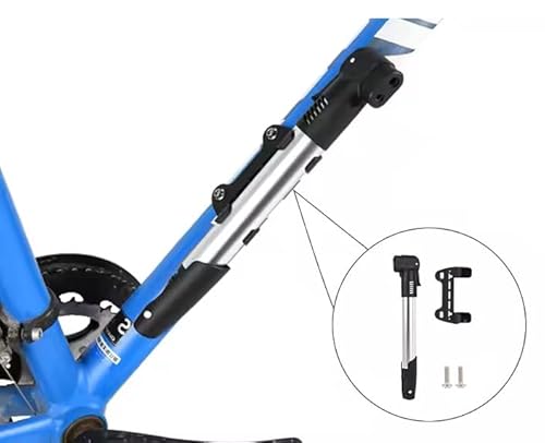 Mini Bomba para Bicicleta, Bico Fino e Grosso, Preto e Prata