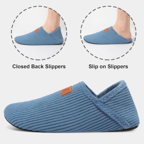Image of Fires Womens Mens Slippers with Rubber Sole Soft-Lightweight House Slipper Socks Around House Shoes Non Slip Indoor /Outdoor