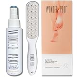 Feet Callus Remover - Instant Exfoliating Peel Foot Spray - Cracked Heels Softener – Metal Foot File Scrubber Dead Skin Remover Professional Spa Pedicure. Wonder Pedi