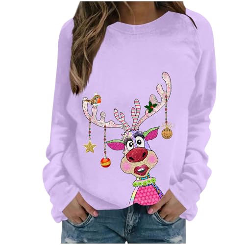 Weihnachtspullover Damen Lustig Weihnachtsoutfit Christmas Sweatshirt...