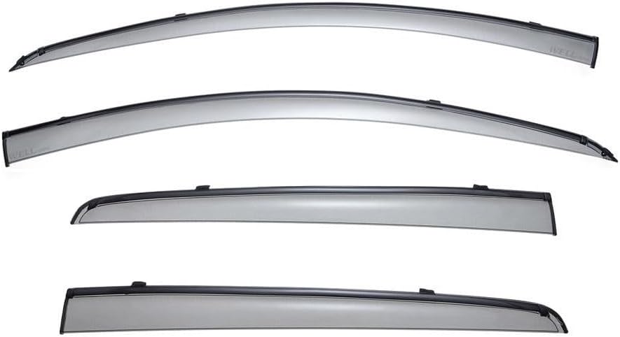 WellVisors Window Visors Wind Deflectors Compatible with Chevrolet Chevy Spark 2013-2015 with Black Trim Rain Guards 3-847CH005