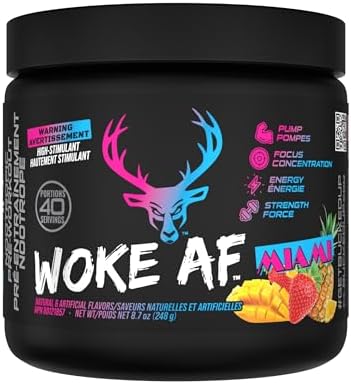 BUCKED UP Woke AF - High Stimulant Pre-Workout- Prolonged Energy ...