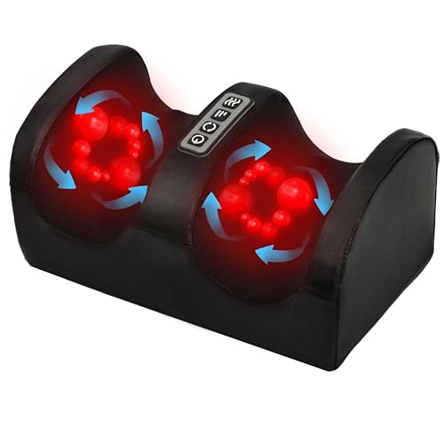 ExtraLux 3D Shiatsu Foot and Calf Massager with Heat, Electric Leg Massager Machine, 3...