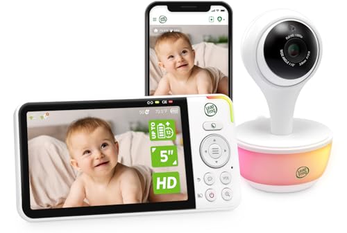LeapFrog Smart WiFi Baby Monitor 1080p Camera 5-Inch IPS Display Color Night Vision | 5000mAh 22-Hr Battery VOX Mode 110 Wide Angle 8X Zoom Humidity & Temperature | LF815HD