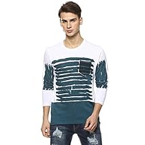 Campus Sutra Self Design Men’s Round Neck White T-Shirt