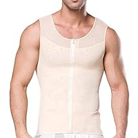 Verberg Borsten en Bier Buik Afslankvest Mannen Shapewear Platte Buik Taille Trainer Shirt (Color : Black, Size : L