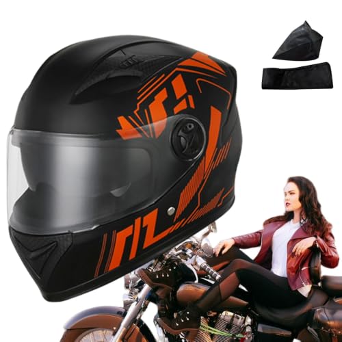 Cascos de moto para hombre integrales con visera protectores de invierno