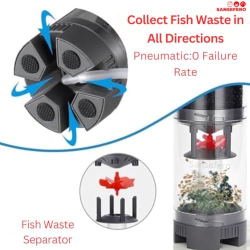Image of SANSEFERO Fish Poop Cleaner Suction Sponge Filter for Aquarium Filtration Fish Poops Collector Quiet for 3~8Gal Fish Tank for Saltwater and Freshwater (Air Pump Not Included)