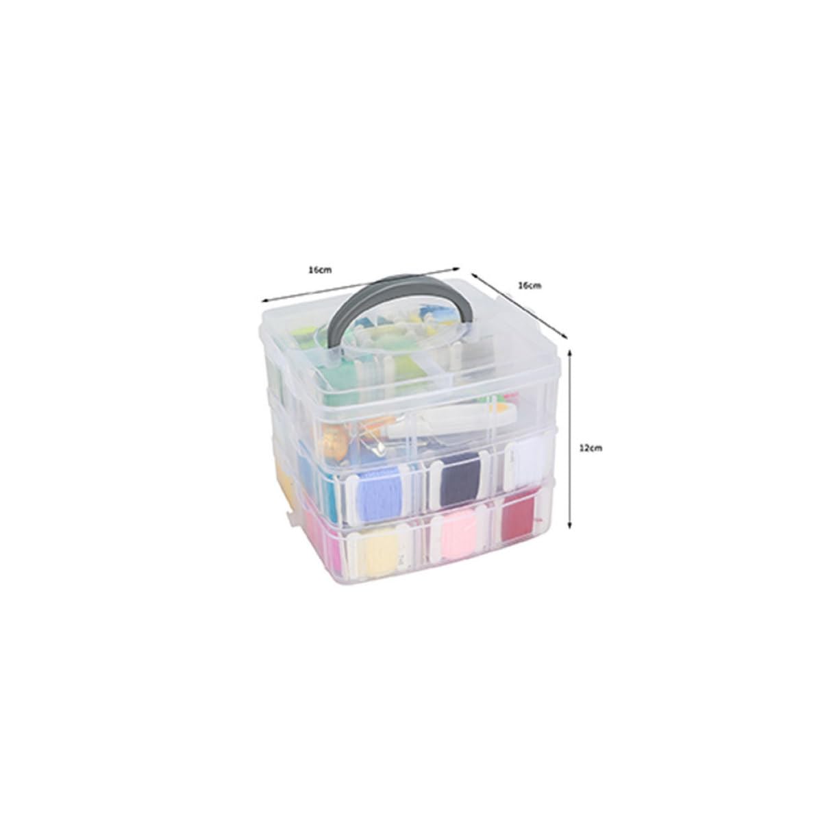 VILLCASE Kit per Ricamo, Set Fili da Ricamo, 150 Colori, Bobine Avvolte, in Metallo e Plastica, con Accessori e Scatola Portaoggetti, per Cucito Fai da Te a Casa, Donne e Ragazze