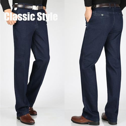 Jeans for Older Men,Men's Classic Straight Fit Stretch Jeans for Every Occasion4