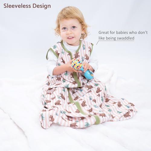 Image of LollyBanks Sleep Sack, 100% Cotton Neutral Baby Sacks, 0.5 TOG Sleep Sacks Lightweight with 2-Way Zipper