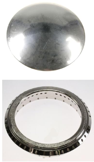 FIGEVIDA Bruciatore Anello spartifiamma Ø 100 mm completo di copertura in acciaio inox per cucina piano cottura a gas modello Compatibile per SMEG 882410080-061050797