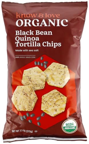Know & Love, Organic Black Bean & Quinoa Tortilla Chips,