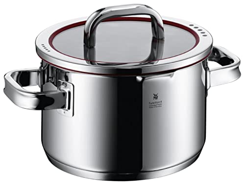 WMF 20cm Casserole, 3.4L, Brushed Stainless Steel, Suitable for All Stove Tops, Including Induction, Dishwasher-Safe, With Lid